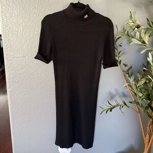 Polo Ralph Lauren Black Ribbed Midi Dress / 100% Cotton